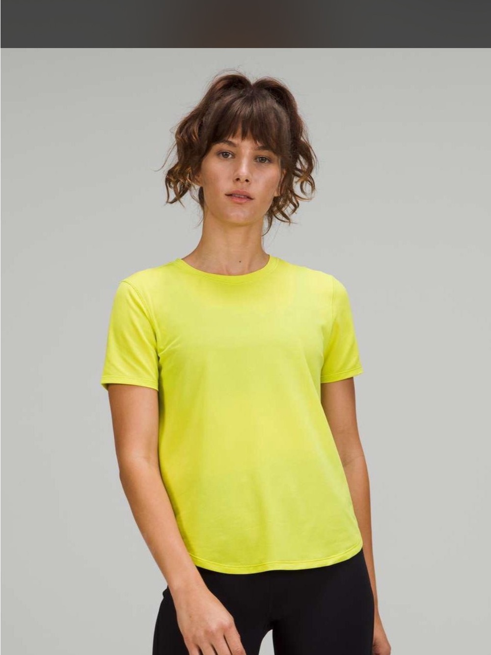 lululemon athletica Neon Lemon Short Sleeve Crew Tee estimates Sz S 4 sporty
